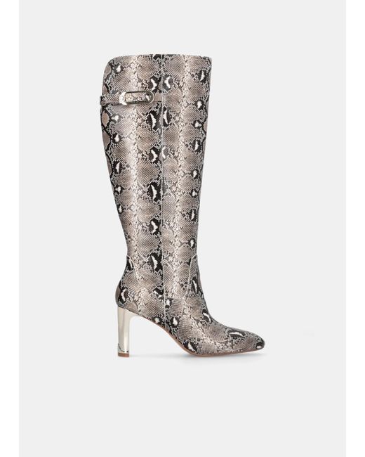 Liu Jo White Liu Jo Hoher Stiefel Mit Python-Print