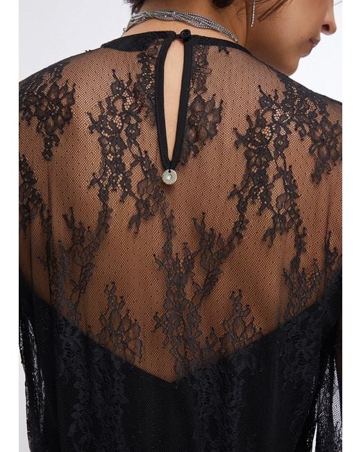 Liu Jo Robe Courte En Dentelle Chantilly Liu Jo en coloris Black