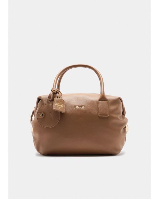 Liu Jo Sac Grand Format Avec Charm Liu Jo en coloris Brown