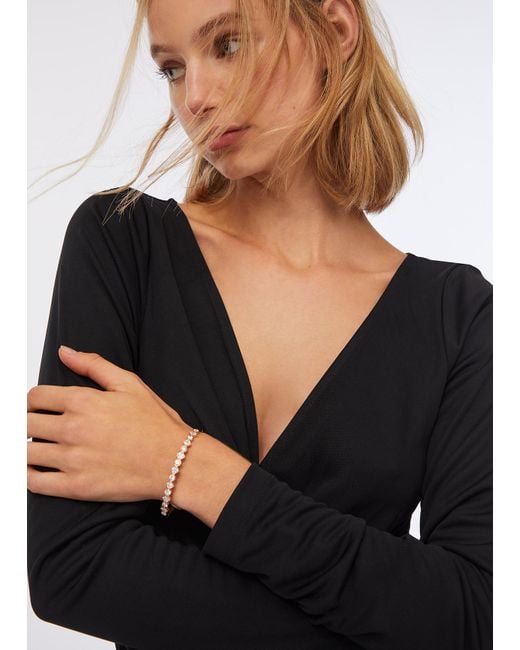 Liu Jo Bracelet Jonc Avec Pierres En Verre Liu Jo en coloris Black