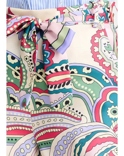 Liu Jo Pantaloni In Raso Stampato di Liu Jo in Multicolor