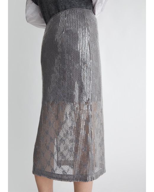 Liu Jo Jupe En Dentelle Avec Paillettes Liu Jo en coloris Gray