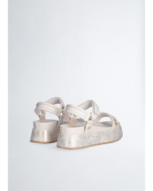 Liu Jo Sandali Platform Con Dettaglio Chain di Liu Jo in White