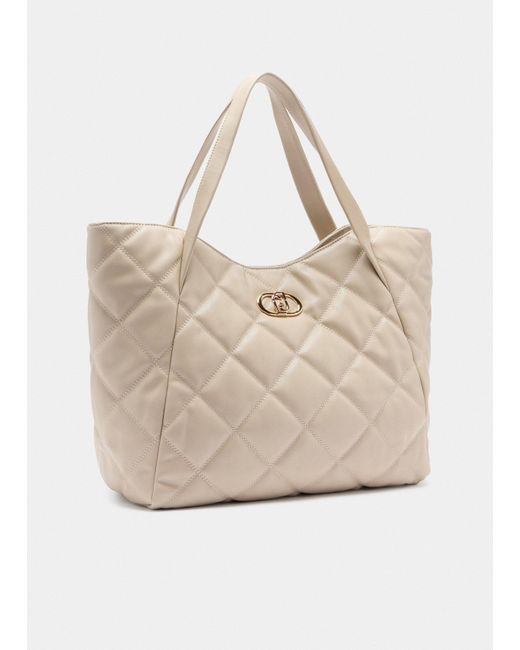 Liu Jo Natural Liu Jo Große Tote Bag Aus Matelassé