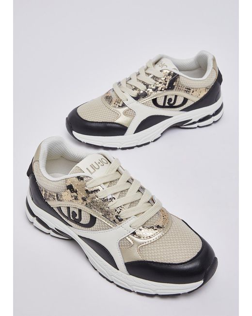 Liu Jo White Sneakers Im Python-Look