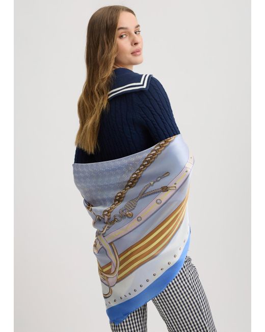 Liu Jo Foulard Con Stampa di Liu Jo in Blue