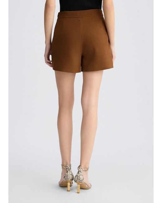 Liu Jo Short In Suede di Liu Jo in Brown