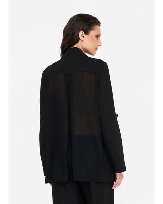 Liu Jo Blazer En Envers Satin Liu Jo en coloris Black