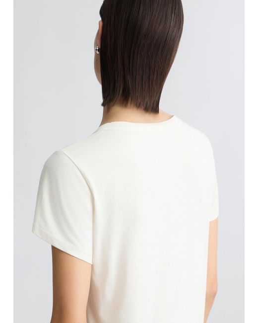 Liu Jo T-shirt Con Logo E Strass di Liu Jo in White