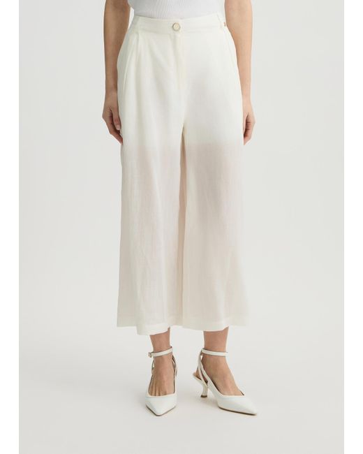Liu Jo Pantaloni A Palazzo In Ramiè di Liu Jo in White