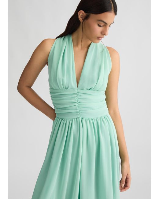 Liu Jo Abito Corto Con Drappeggio Verde Menta di Liu Jo in Green