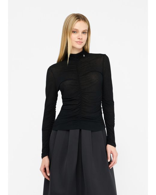 Liu Jo Top Froncé En Laine Mélangée Liu Jo en coloris Black