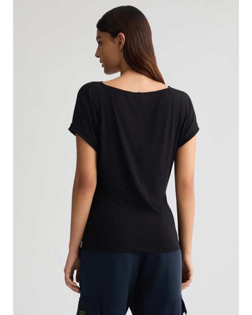 Liu Jo T-shirt In Jersey Di Cotone di Liu Jo in Black
