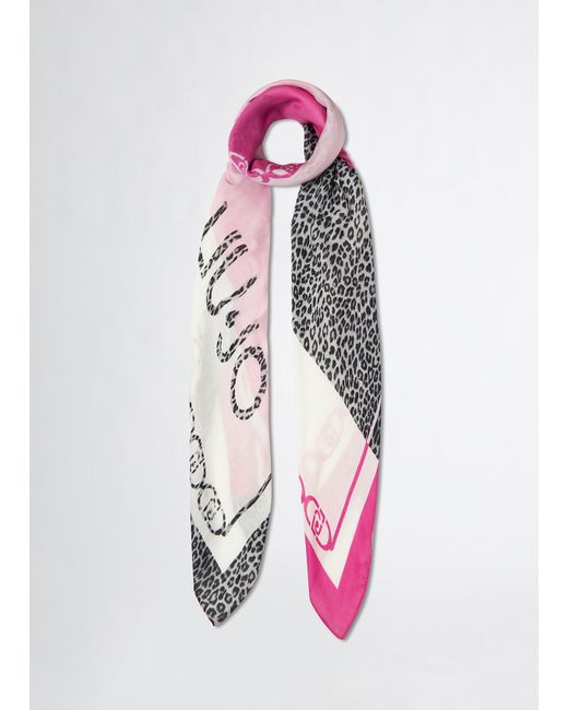 Liu Jo Foulard Animalier Rosa di Liu Jo in Blue