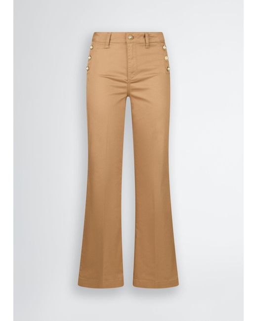 Liu Jo Pantaloni Flare Con Bottoni di Liu Jo in Natural