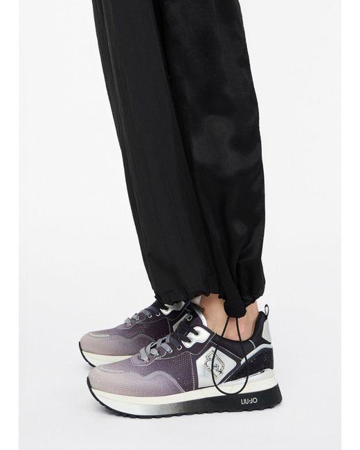 Liu Jo Black Liu Jo Jogginghose Aus Nylon Und Satin