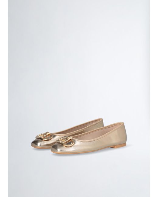 Liu Jo Ballerine In Pelle Laminata di Liu Jo in Natural