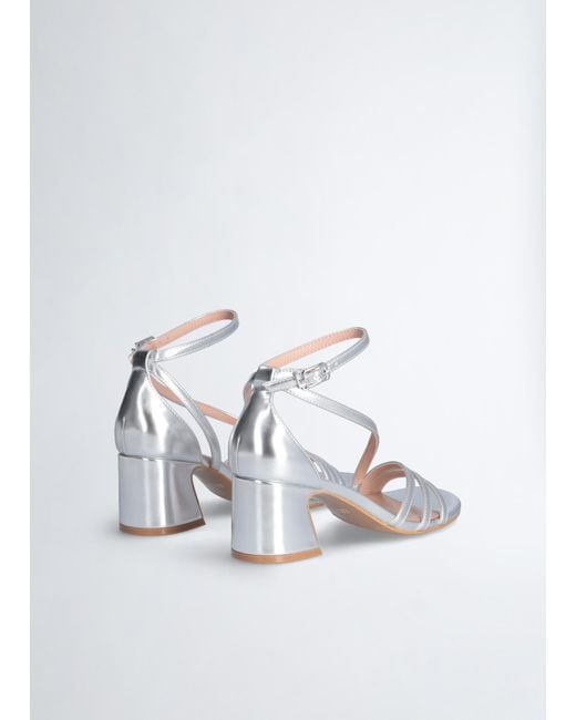 Liu Jo Sandali Con Tacco Metallizzati di Liu Jo in White