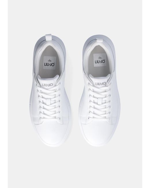 Liu Jo Liu Jo Plateau-Sneaker Aus Leder in White für Herren
