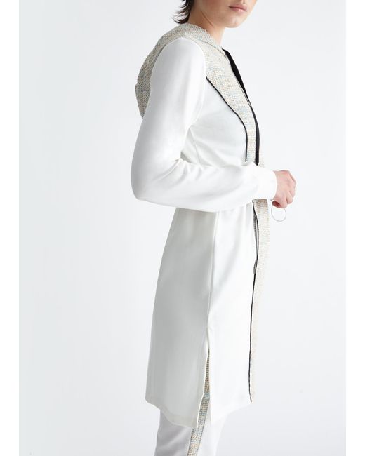 Liu Jo Sweat-shirt Long À Capuche En Bouclette Liu Jo en coloris White