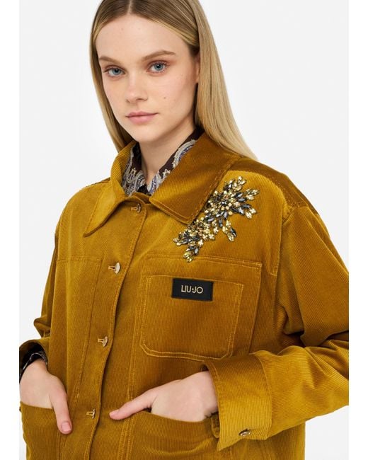 Liu Jo Yellow Liu Jo Wattierter Samtblouson