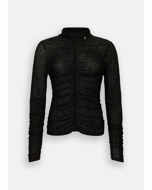 Liu Jo Top Froncé En Laine Mélangée Liu Jo en coloris Black