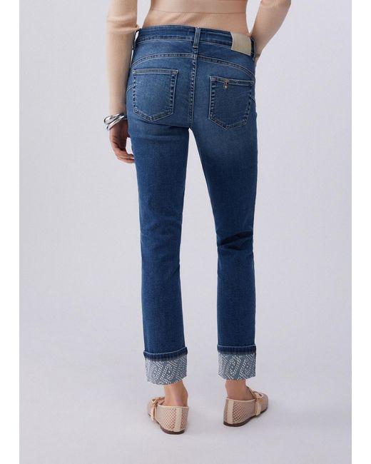 Vaqueros Pitillo Con Strass Liu Jo de color Blue
