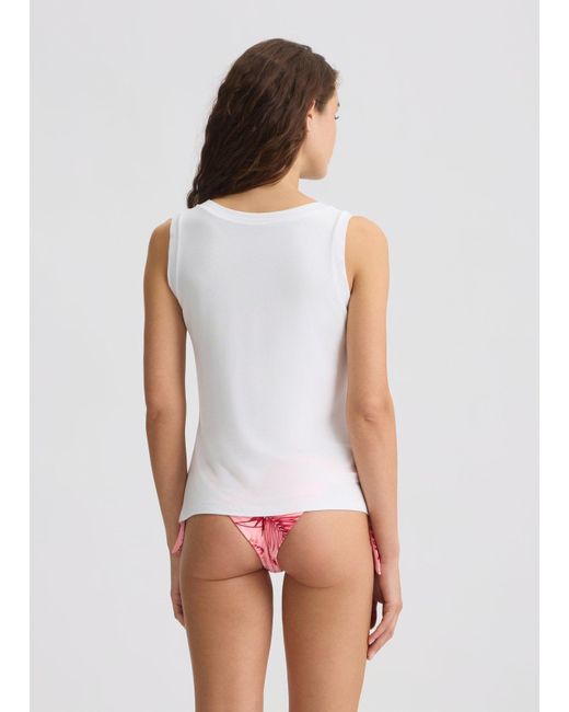 Liu Jo Top Con Logo E Strass di Liu Jo in White