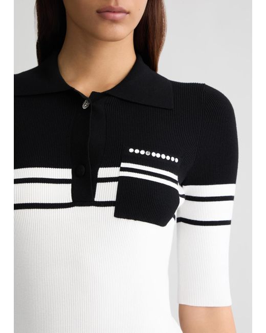 Liu Jo Polo In Maglia A Righe di Liu Jo in White