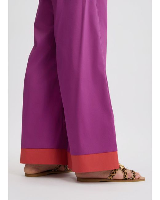 Liu Jo Pantaloni A Palazzo In Cotone di Liu Jo in Purple