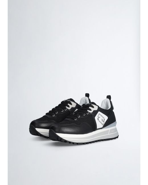 Liu Jo Sneakers Platform In Pelle E Mesh di Liu Jo in Blue