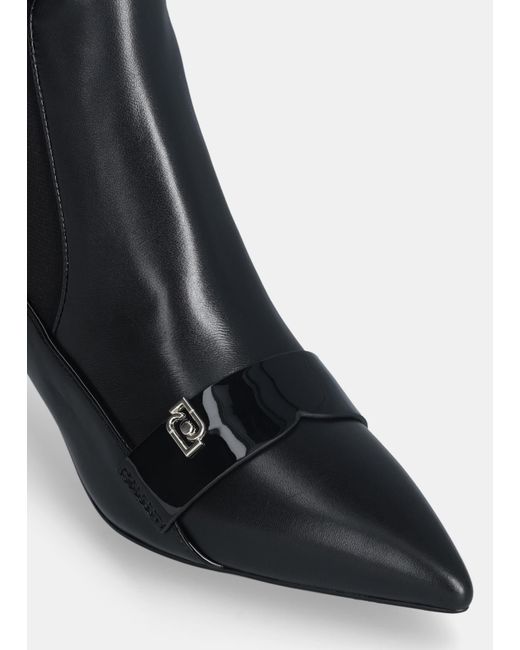 Liu Jo Bottines En Cuir À Talon Bas Liu Jo en coloris Black