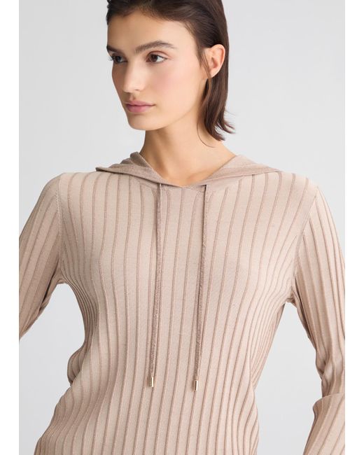 Liu Jo Maglia Beige Con Cappuccio di Liu Jo in White
