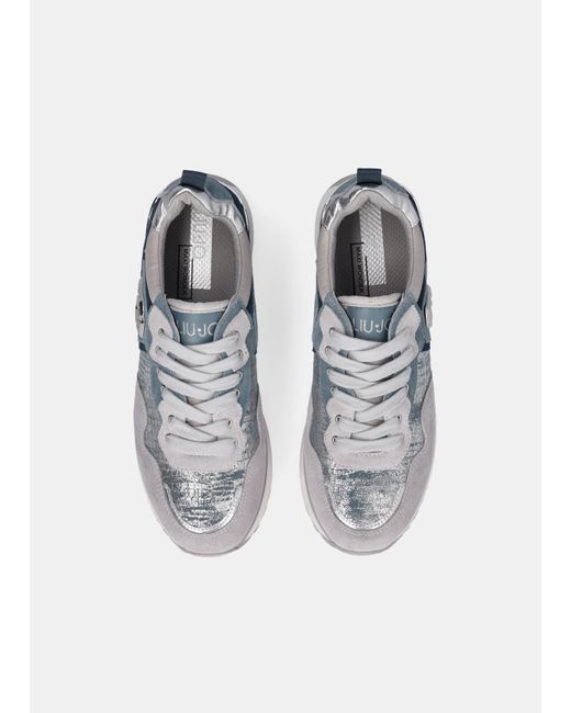 Liu Jo Sneakers À Plateforme Effet Lamé Liu Jo en coloris Blue