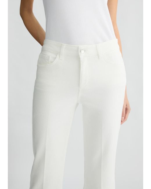Liu Jo Pantaloni Capri In Denim di Liu Jo in White