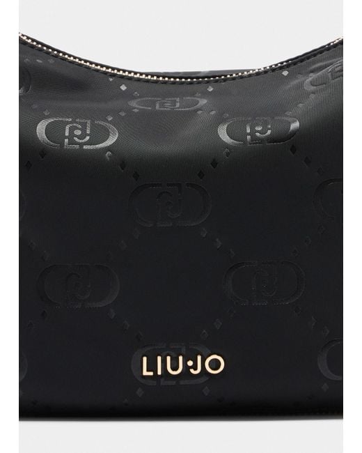 Liu Jo Sac Hobo Format Moyen En Nylon Liu Jo en coloris Black