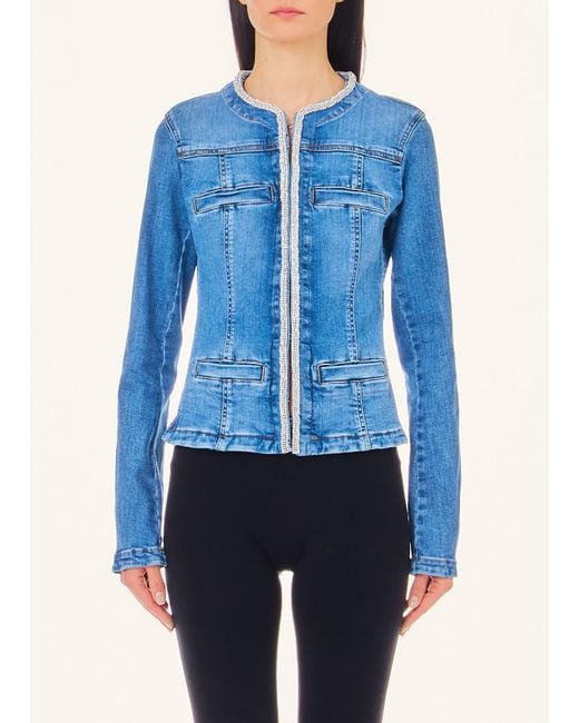 Liu Jo Blue Liu Jo Jeansjacke Mit Strass