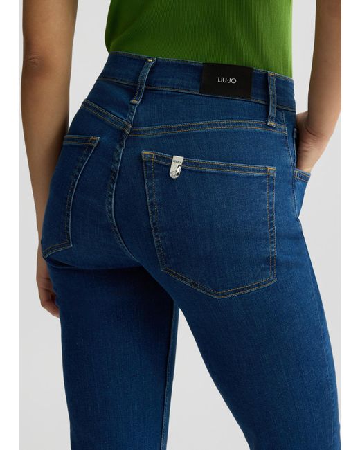 Liu Jo Jeans Bootcut A Vita Alta di Liu Jo in Blue