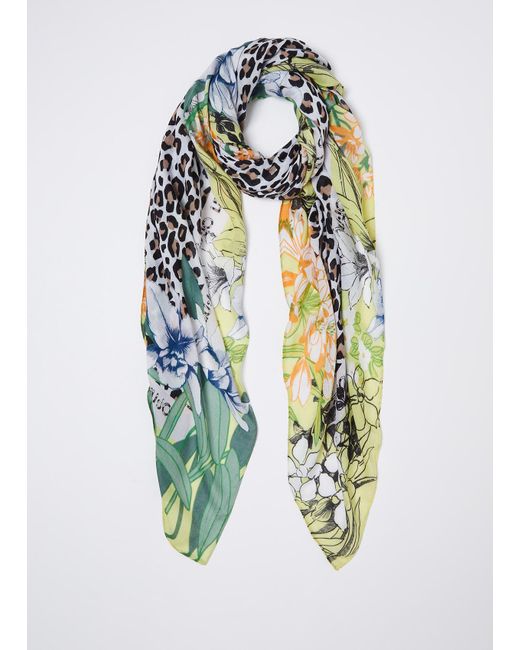 Liu Jo Foulard Con Stampa Floreale Animalier di Liu Jo in White