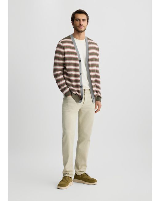 Liu Jo Cardigan A Righe In Lana di Liu Jo in Natural da Uomo