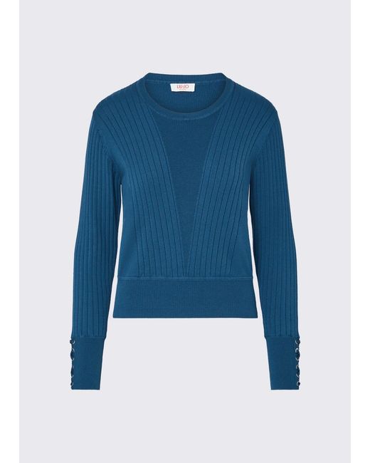 Pull Avec Lacets Liu Jo en coloris Blue