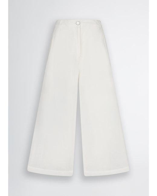Liu Jo Pantaloni A Palazzo In Ramiè di Liu Jo in White