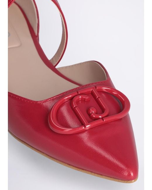 Liu Jo Ballerine Rosse Con Maxi Logo di Liu Jo in Red