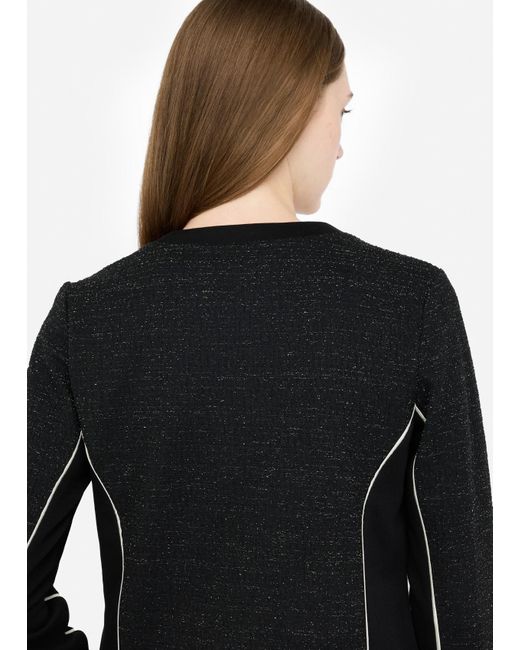 Liu Jo Black Liu Jo Jacke Aus Sweatstoff Und Bouclé