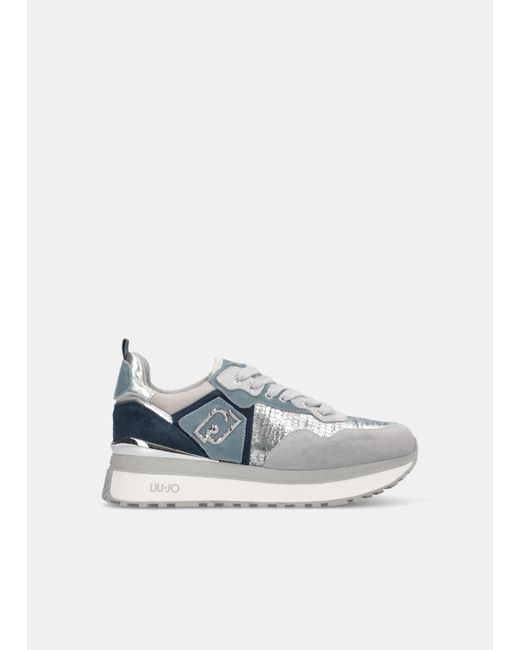 Liu Jo Sneakers À Plateforme Effet Lamé Liu Jo en coloris Blue
