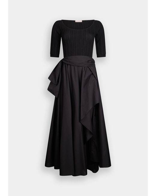 Liu Jo Robe Courte En Maille Et Popeline Liu Jo en coloris White