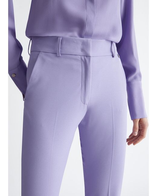 Liu Jo Pantalon Cropped Stretch Liu Jo en coloris Purple