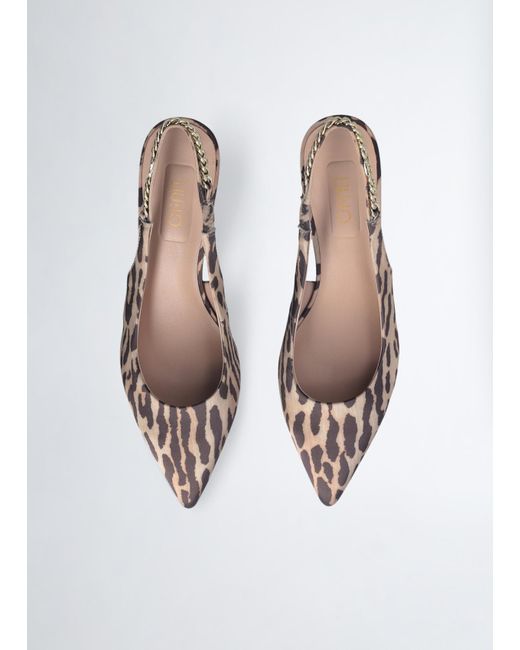 Liu Jo Slingback Con Tacco Basso di Liu Jo in White
