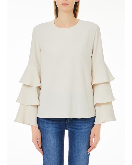 Liu Jo Blouse En Crêpe Stretch Liu Jo en coloris White