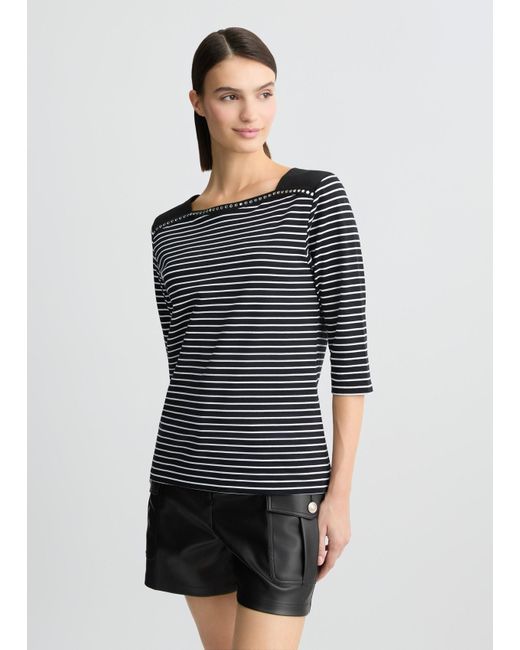 Liu Jo T-shirt A Righe di Liu Jo in Blue